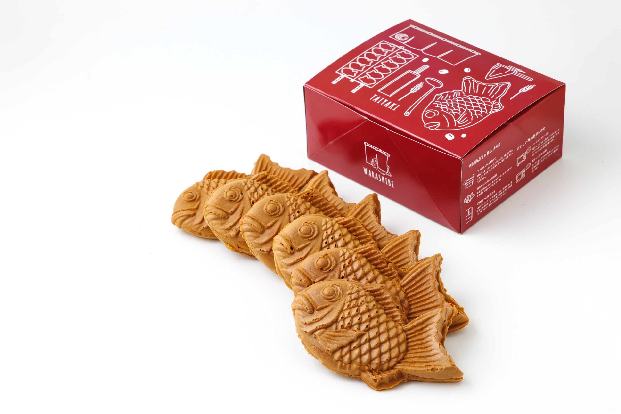 たい焼きの箱セット。手土産用の化粧箱入り